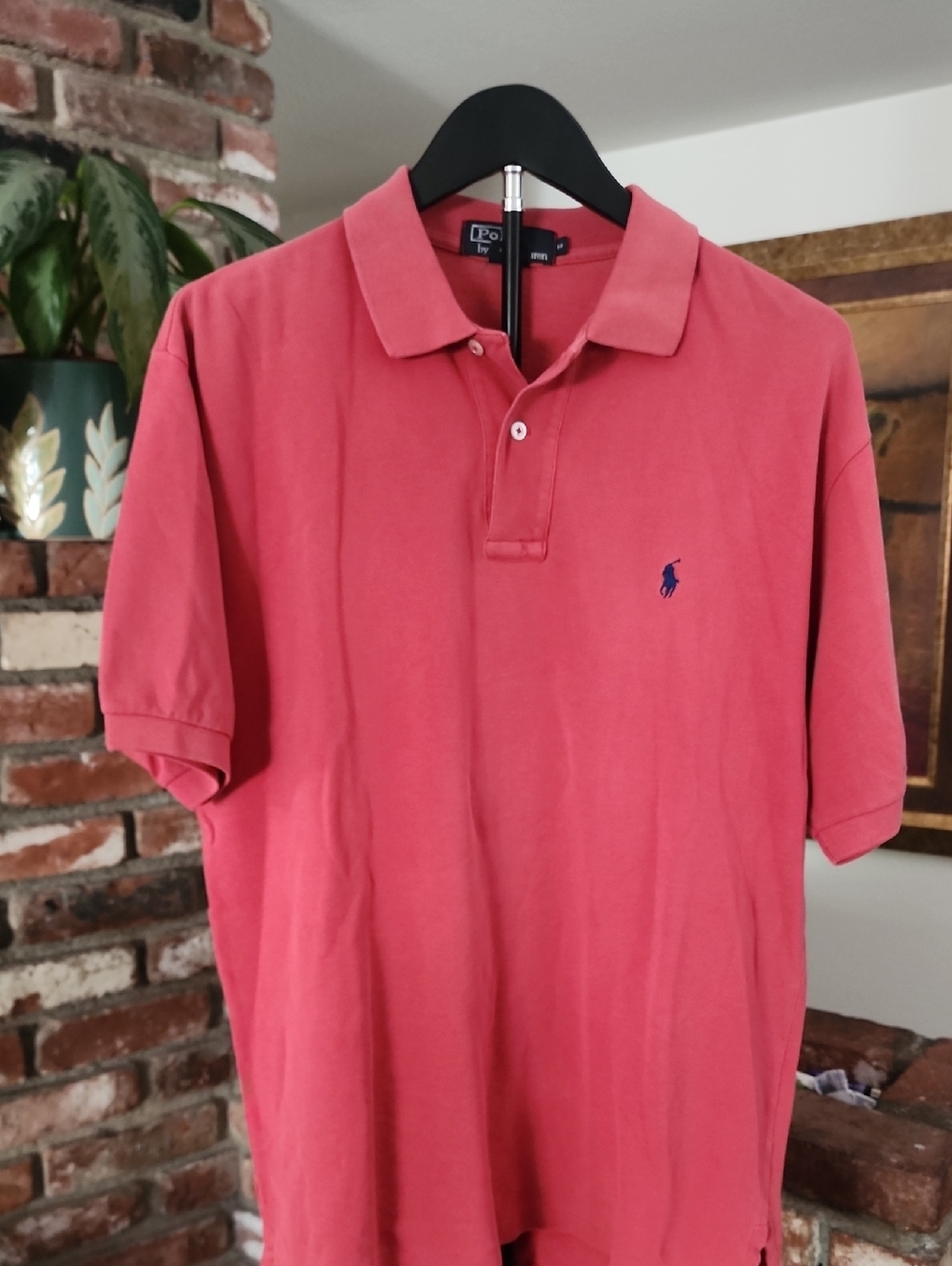 Polo by Ralph Lauren Coral Red Short-Sleeve Polo with Navy Pony